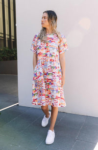 Dorothy Dress Urban Scapes in Linen