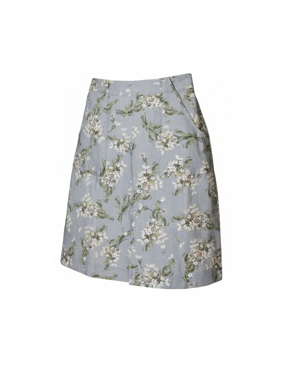 Floral patterned skirt on a white background