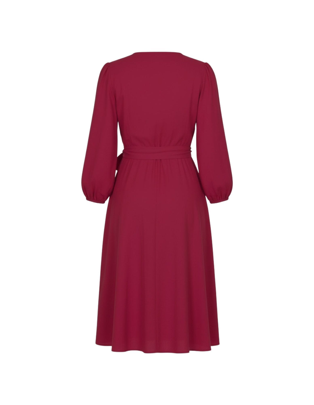 Red dress with long sleeves on a white background