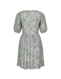Light blue floral dress on a white background
