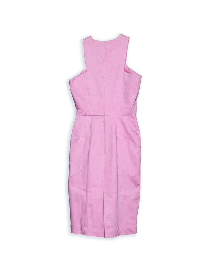 DEVOI Maddison dress in lilac.  Back view