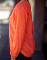 DEVOI Everleigh blouse - B Orange. Side  view