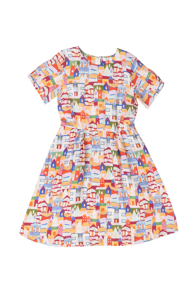 Dorothy Dress Urban Scapes in Linen