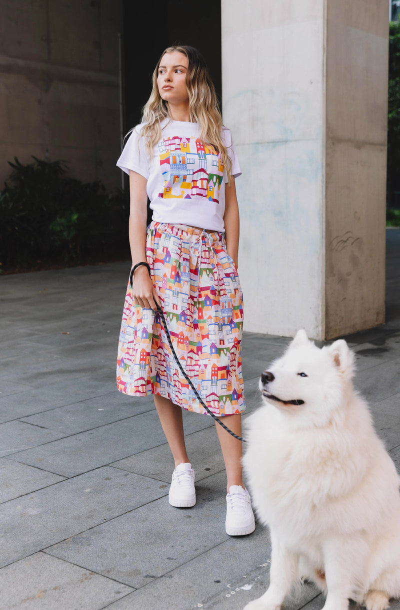 PRE-ORDER: Elodie Organic Cotton Tee - Urban Scapes