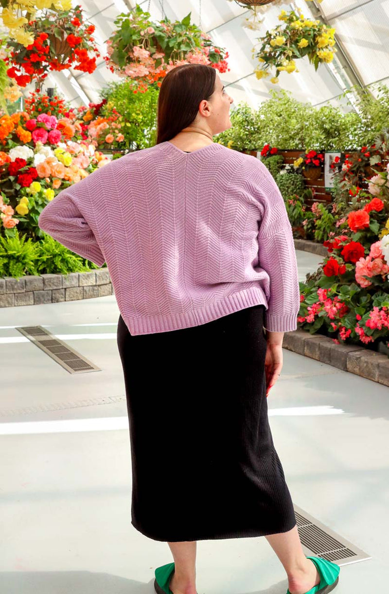 Ava knit cardigan - Lilac