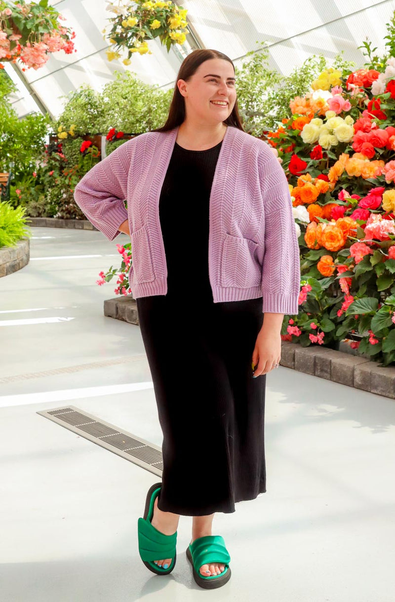 Ava knit cardigan - Lilac