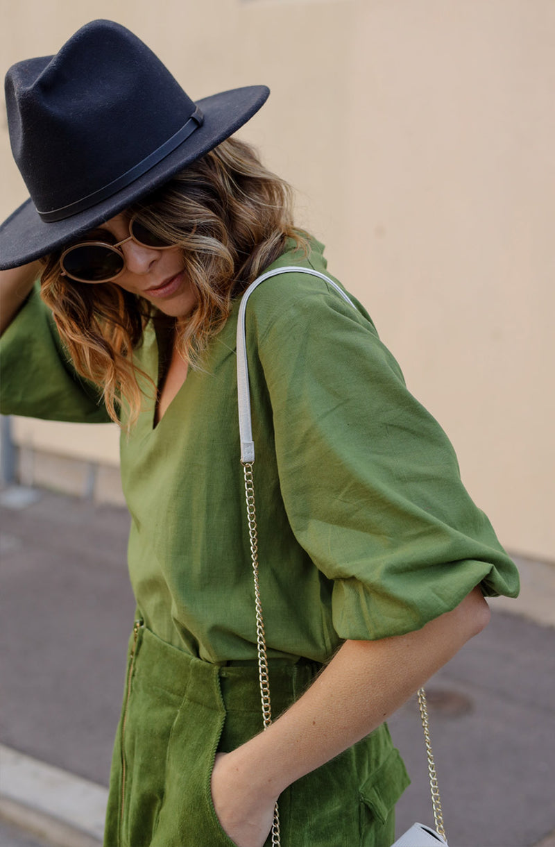 Keeva Top -  Moss Green