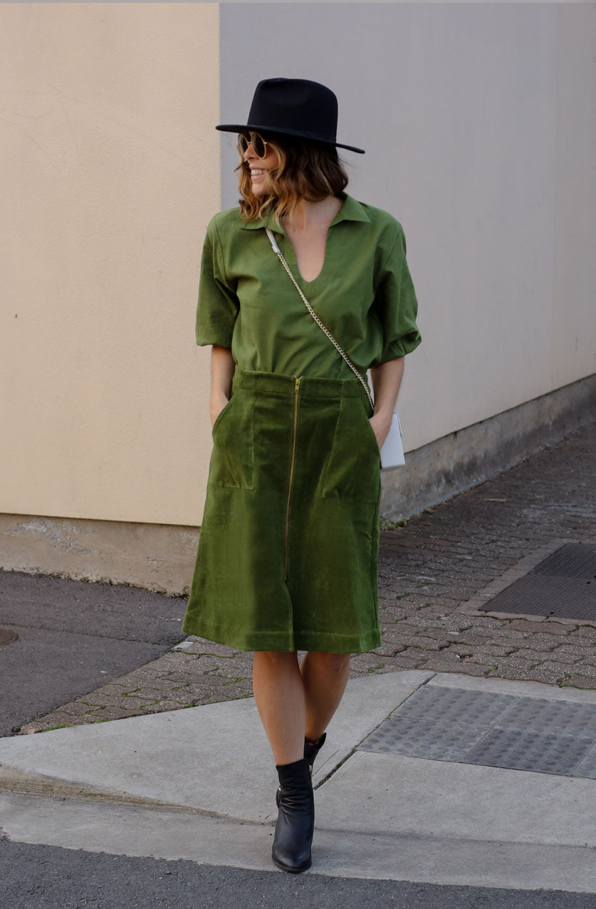 Keeva Top -  Moss Green
