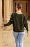 Mila knit cardigan - Moss Green